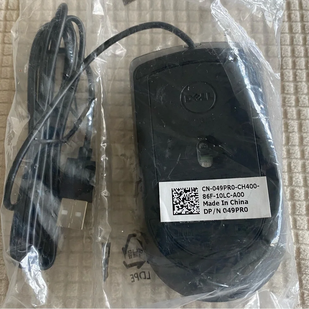 Dell Black Wired Mouse